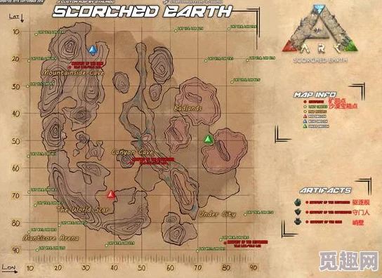 方舟生存进化焦土地图探索：网友热议矿洞位置详解与地图指南